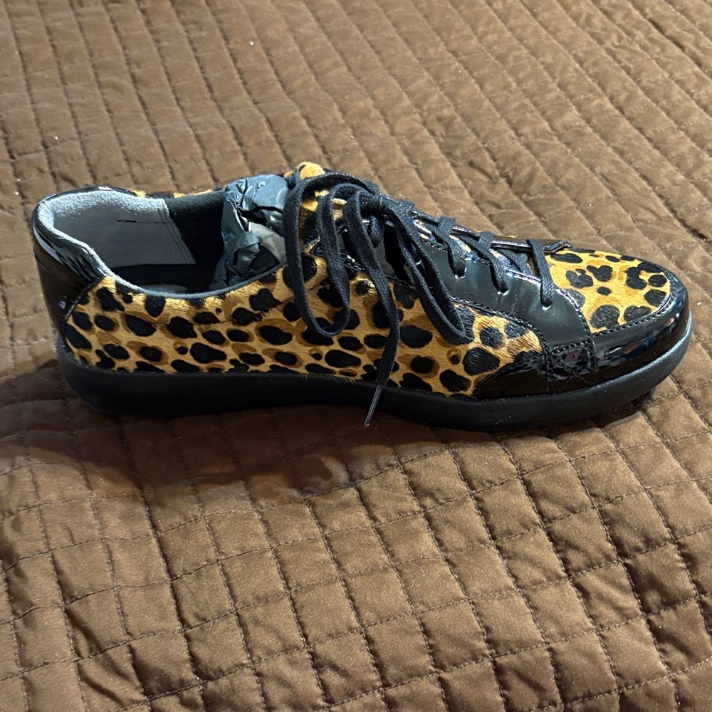 Rockport Leopard Print Sneakers - Black and Yellow